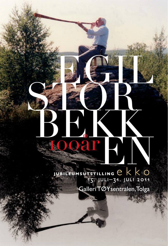 Jubileumsutstilling - vandreutstilling Egil Storbekken 100 år - plakat